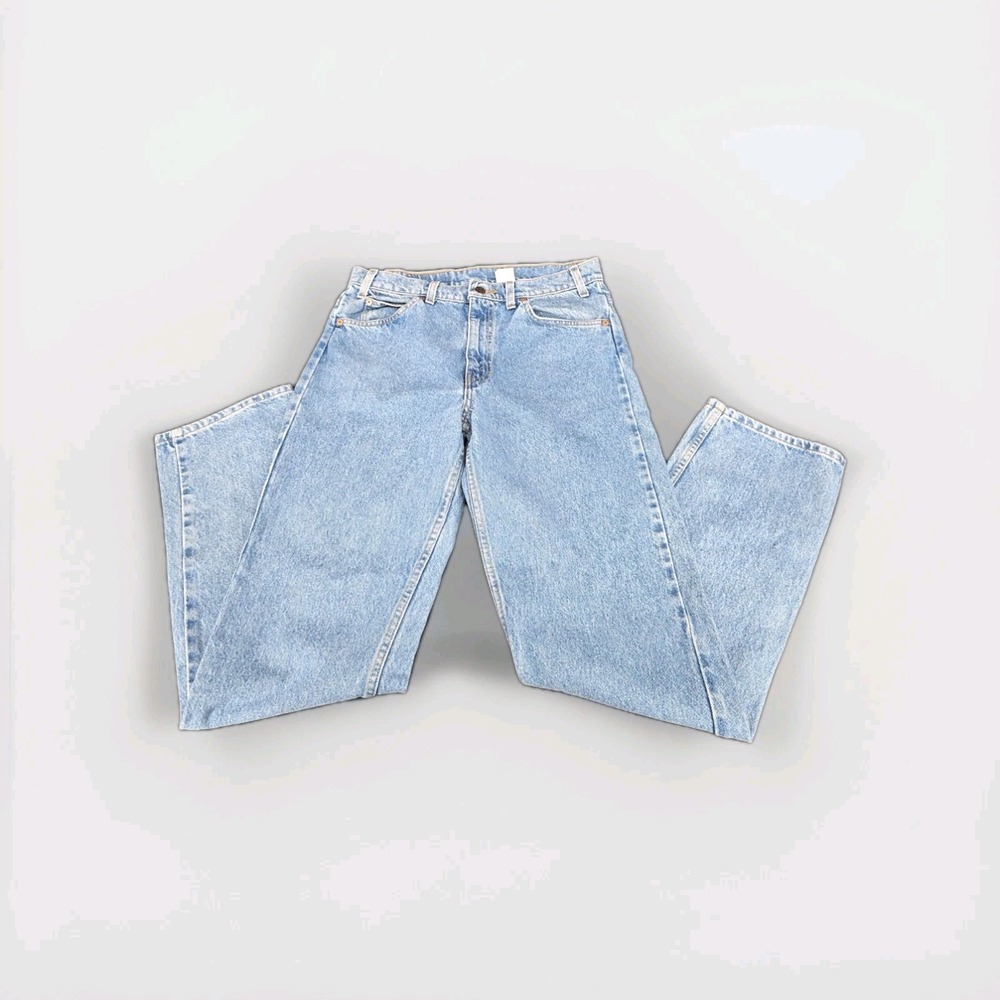Levi's 505 Men's Jeans Regular Straight Leg W33 L32 Light Blue Denim
